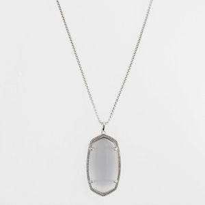 Kendra Scott Reid Necklace in Silver and Gray